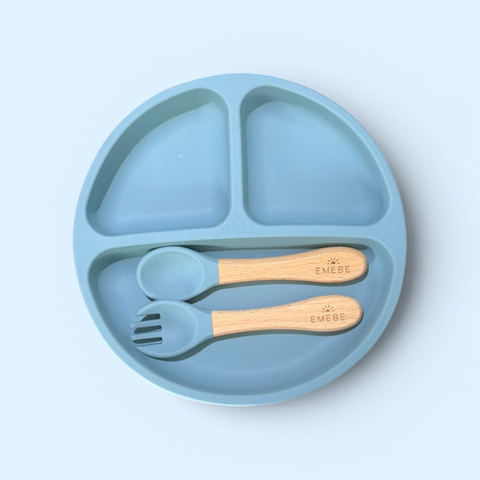SILICONE PLATE WITH CUTLERY