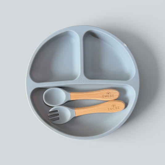 SILICONE PLATE WITH CUTLERY