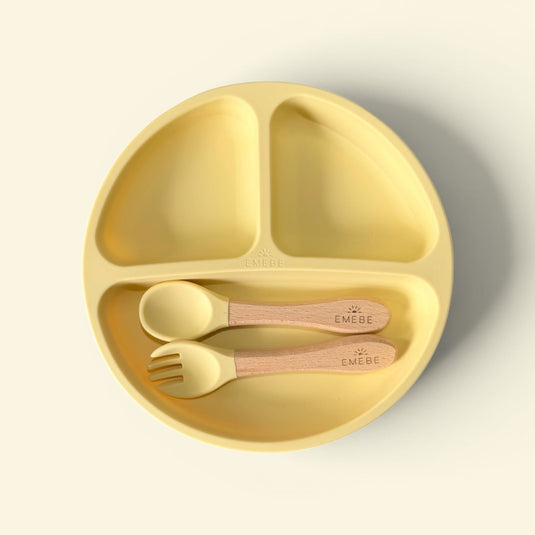 SILICONE PLATE WITH CUTLERY
