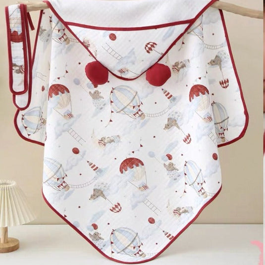 COBIJA CON CAPUCHA DE ALGODÓN