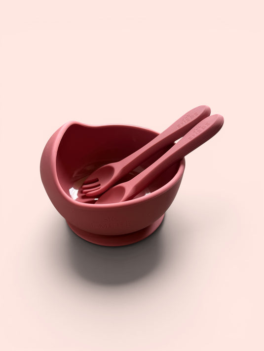 BOWL DE SILICONA CON CUBIERTOS