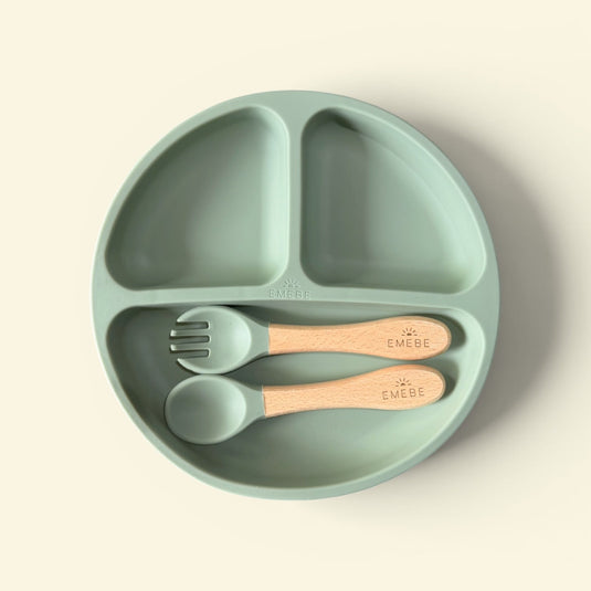 SILICONE PLATE WITH CUTLERY